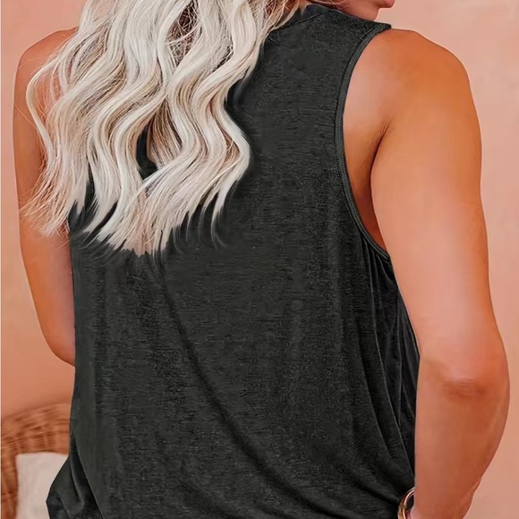 Plus Size “But First Coffee” Coffee Lovers Graphic Tank Top - Picture 2 of 5